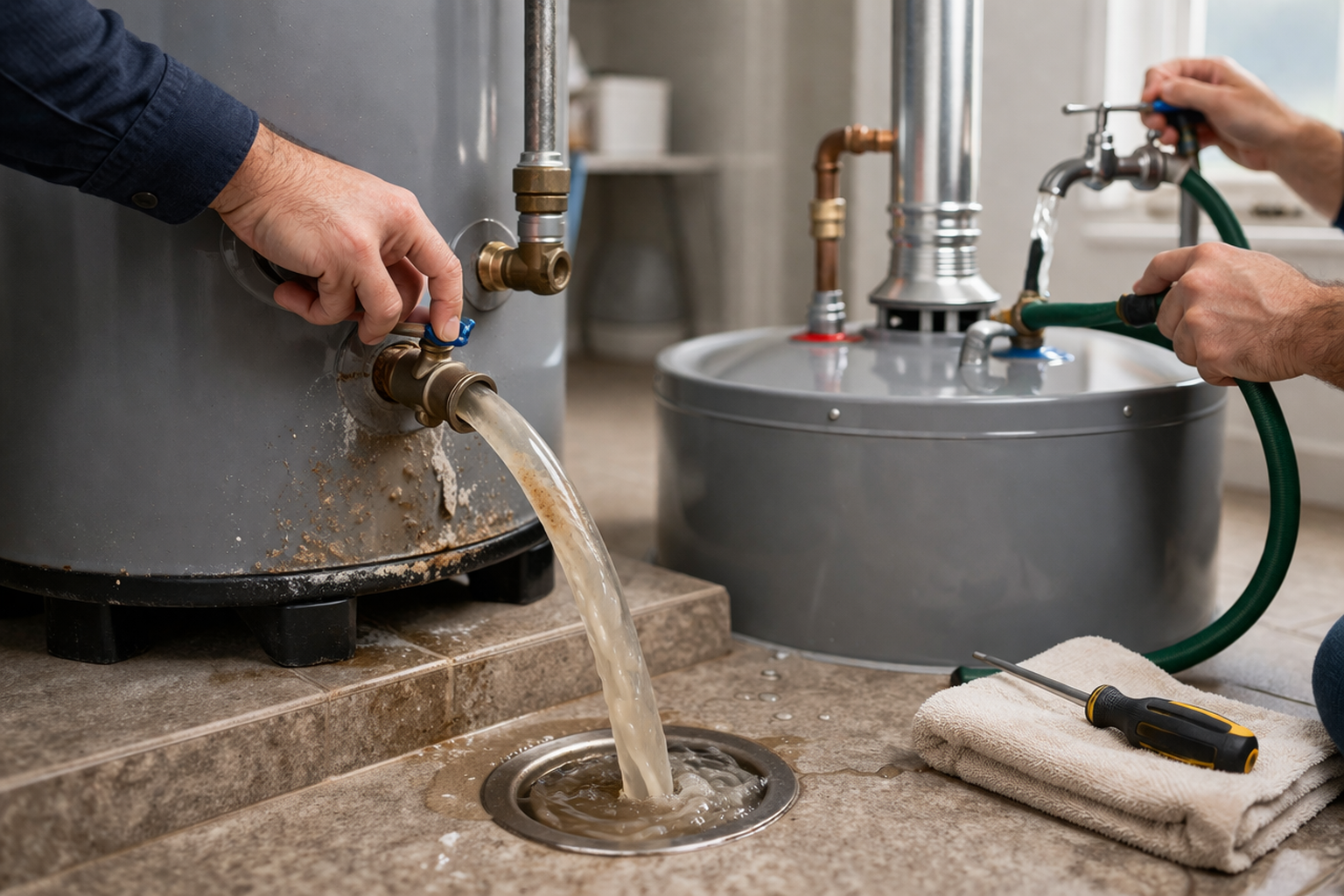 Draining and refilling the water heater